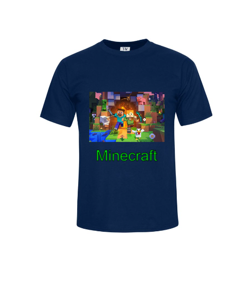 Camiseta Azul Minecraft